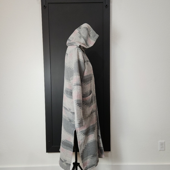 DICTIONARY AZTEC LONG HOODED CARDIGAN DUSTER SIZE MEDIUM - Picture 4 of 9